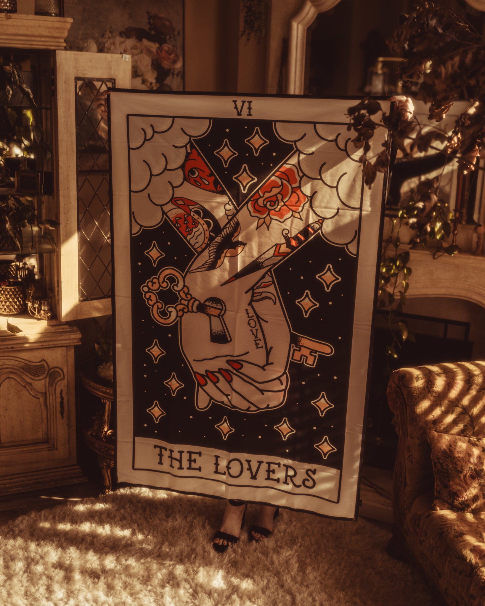 American Traditional Lovers Tapestry