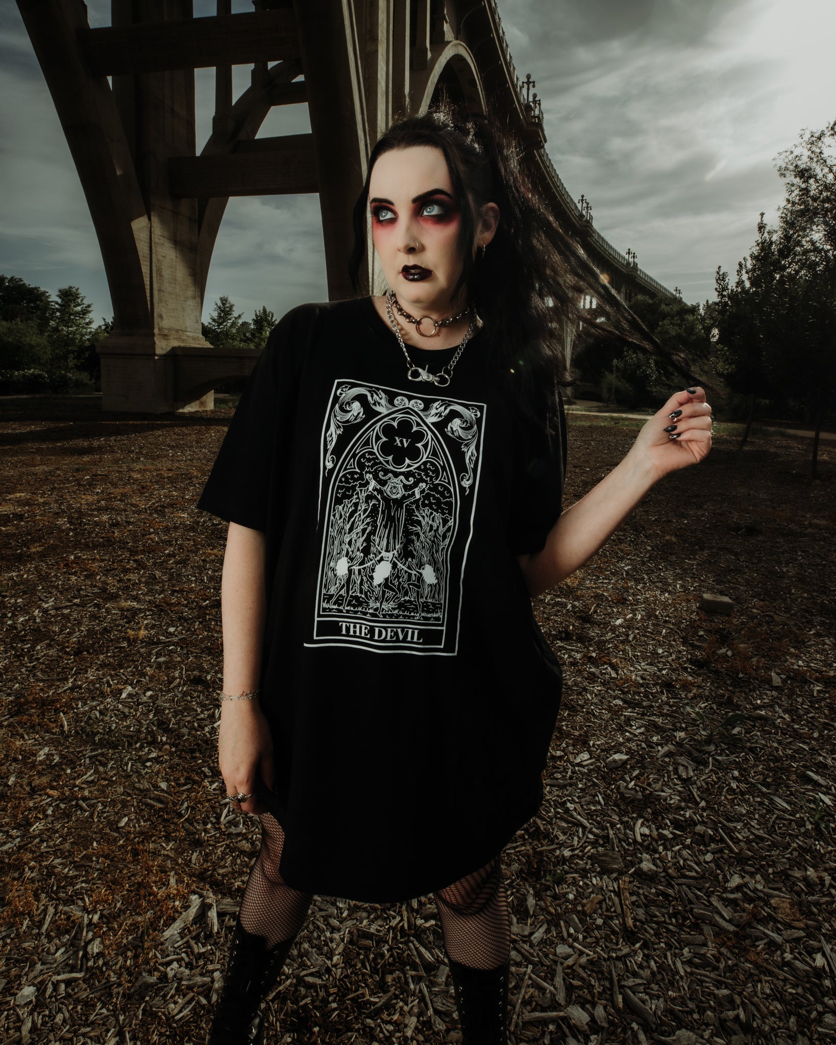 The Pretty Cult Devil Tarot Tee – gothic tarot unisex t-shirt front view