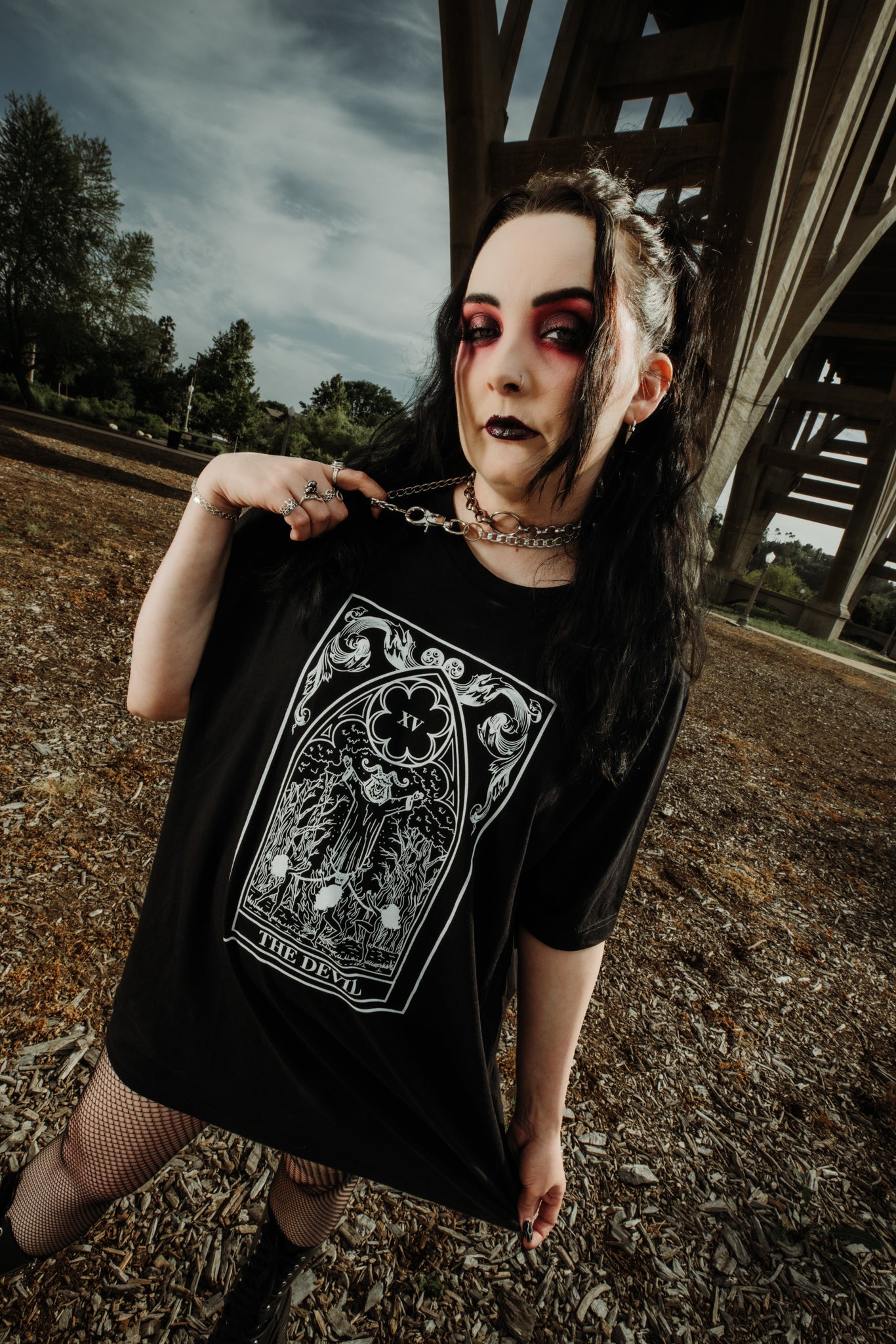 The Pretty Cult Devil Tarot Tee – gothic tarot unisex t-shirt front view