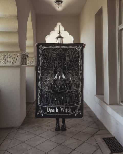 The Pretty Cult – 'Death Witch' Oracle Card Wall Flag