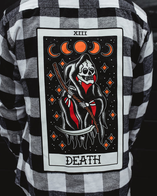 American Traditional Death Tarot Flannel