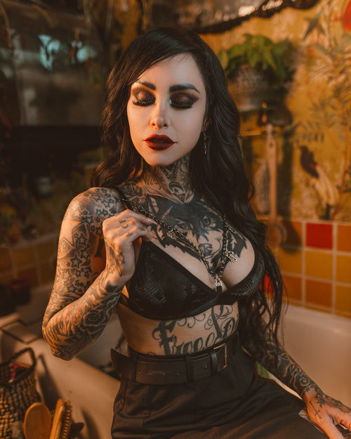 Back Bite Bralette With Scorpions