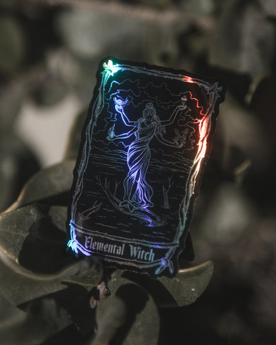 Elemental Witch Holographic Vinyl Sticker
