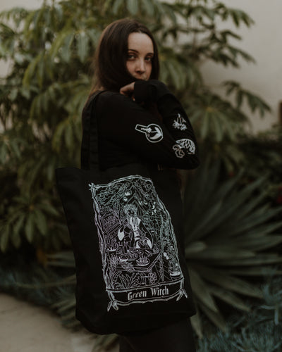 Green Witch Tote Bag