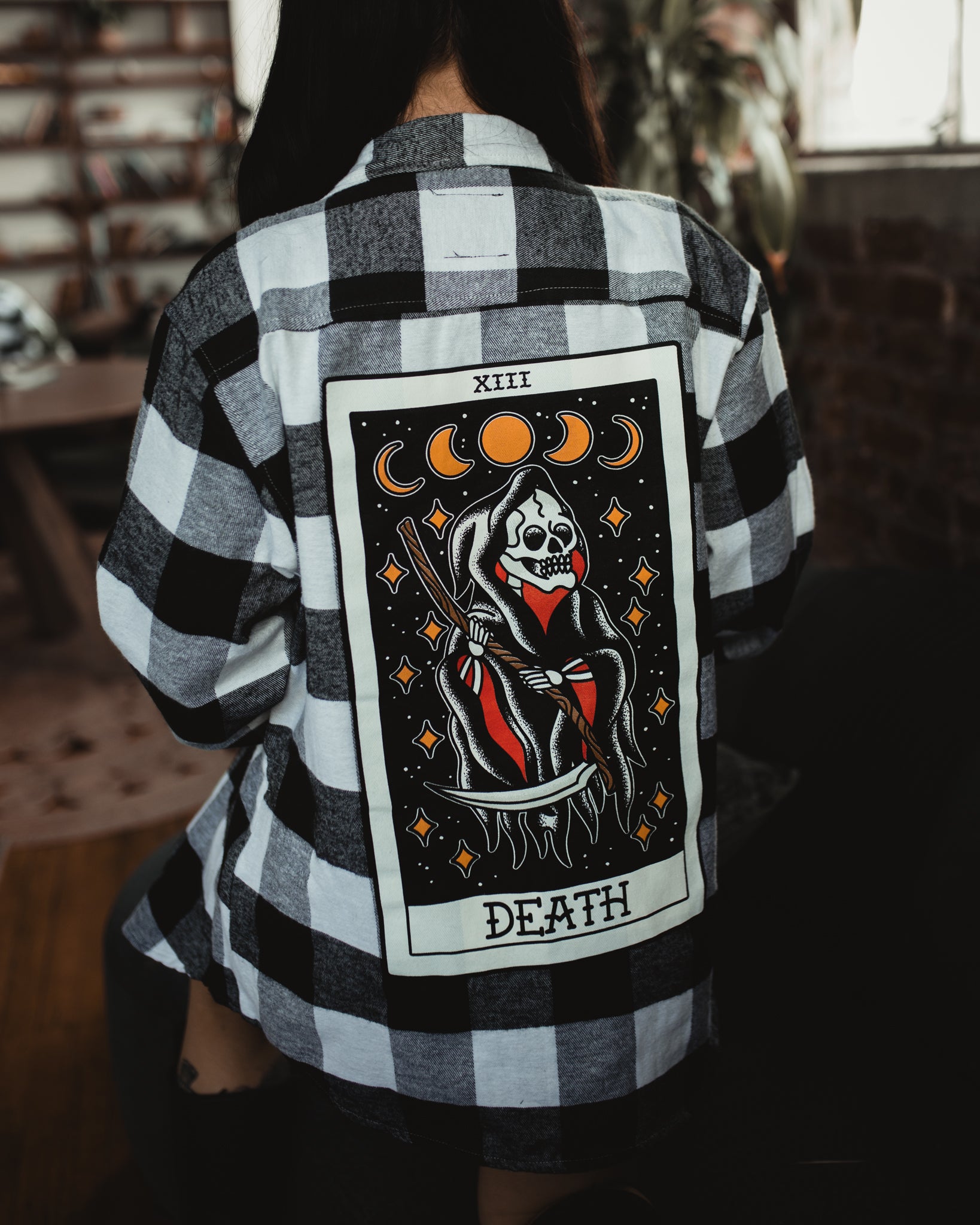 American Traditional Death Tarot Flannel