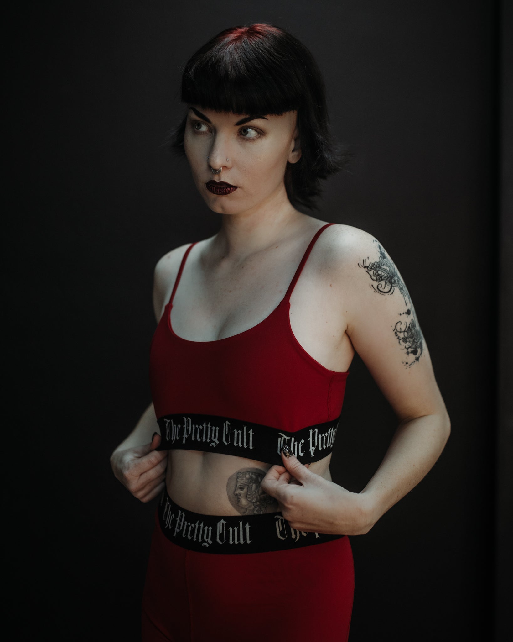 The Pretty Cult - 'Ruby' Moisture Wicking Sports Bra. (Red)