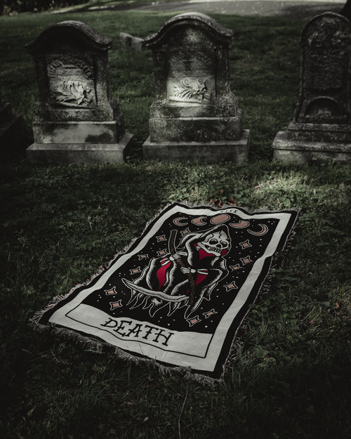Death Woven Blanket