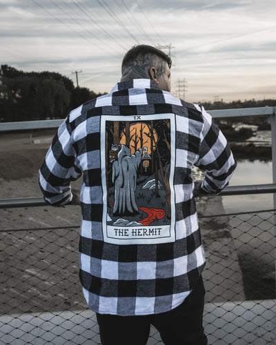 American Traditional Hermit Tarot Flannel