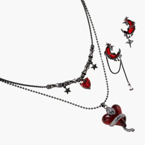 Cœur de Lune Necklace & Earring Set