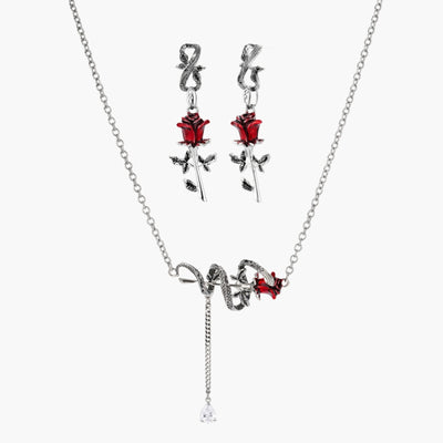 Bloom & Bite Necklace & Earring Set