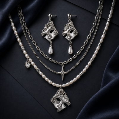 Masquerade Mystique Necklace & Earring Set