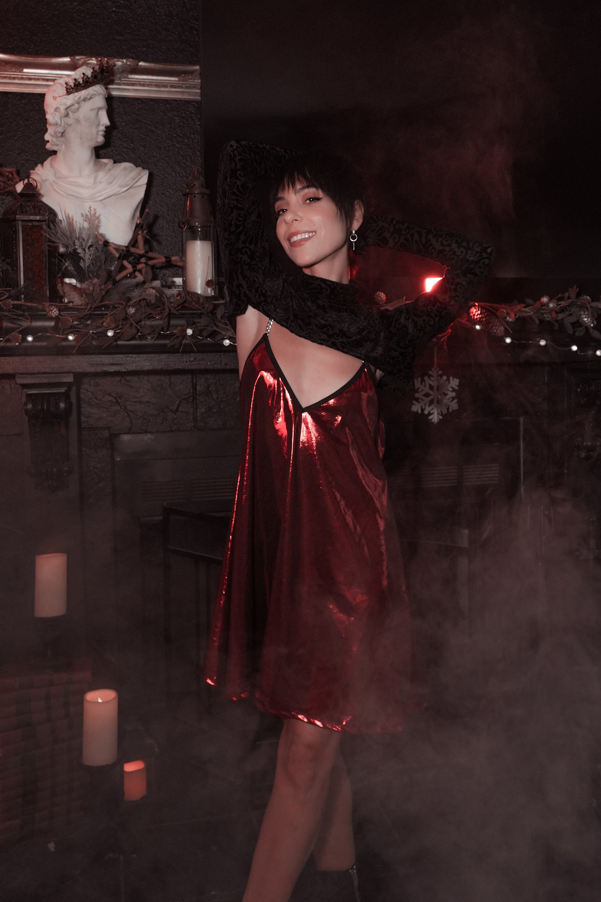 The Pretty Cult - 'Avoid' Liquid Metal Dress (Red) The Pretty Cult - 'Avoid' Liquid Metal Dress (Red)