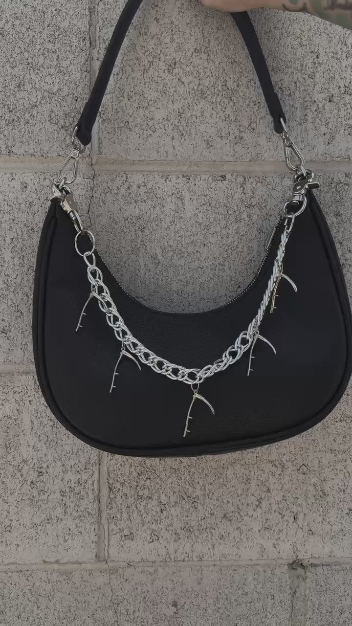 Scythe Purse Strap | Gothic Bag Chain Accessory | The Pretty Cult