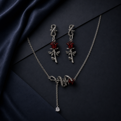 Bloom & Bite Necklace & Earring Set