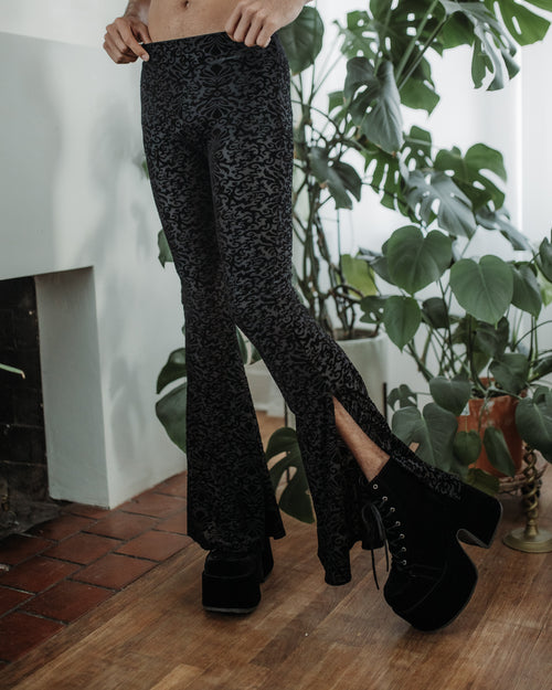 Botanical Burn Out Bell Bottoms - Low Stock No Restock!