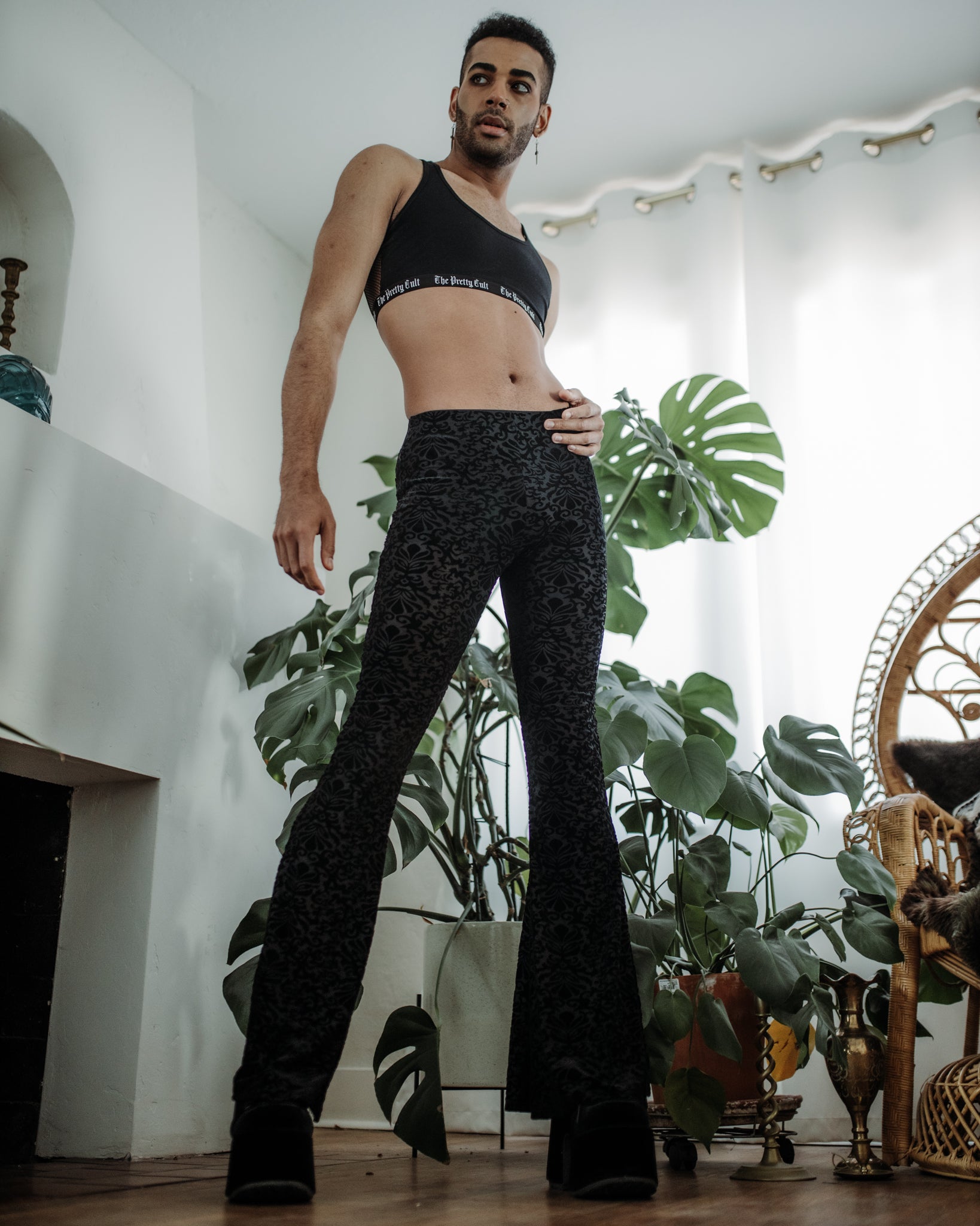 Botanical Burn Out Bell Bottoms - Low Stock No Restock!